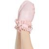 GAYLOP Baby Pink Sexy Latex Gloves with Belts and D-Rings, Ruffles, White, XXL view 2