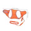 Orange Adjustable Reflective Dog Vest with Leash, 1 Set view 2