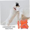 Orange Adjustable Reflective Dog Vest with Leash, 1 Set view 3