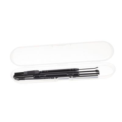 FOMIYES 3-Piece Earwax Removal Tool Set, Black Stainless Steel