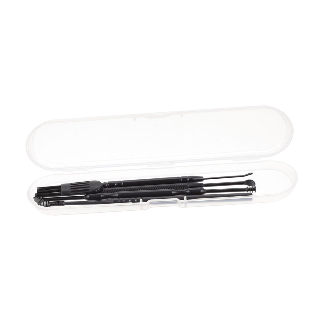 FOMIYES 3-Piece Earwax Removal Tool Set, Black Stainless Steel