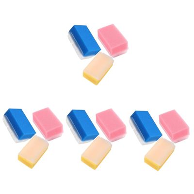 FRCOLOR 4 Sets Baby Bath Brushes, Soft Sponge Massage Brushes for Newborns, 3-Piece Sets x 4