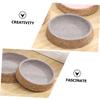 Round Pet Bed for Home, Handwoven Grass-Wicker Sleeping Nest view 2