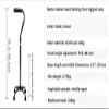 YQZQXWA Quad Cane, Telescoping Aluminum Alloy Walking Cane view 2