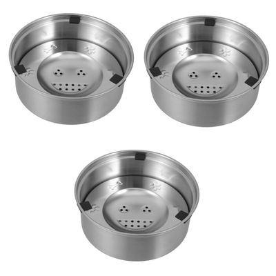 BESPORTBLE 3-Piece Stainless Steel Dog and Cat Bowls with Anti-Splash Slow-Drinking Design