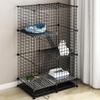 ZXFDMSWJ DIY Metal Cat Cage with Hammock and Climbing Ladder, Foldable and Portable, for Indoor and Outdoor Use view 1