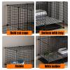 ZXFDMSWJ DIY Metal Cat Cage with Hammock and Climbing Ladder, Foldable and Portable, for Indoor and Outdoor Use view 4