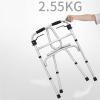 sjdoPulse Folding Walker for Adults with 2 Wheels and Removable Armrest Pads, Silver view 2