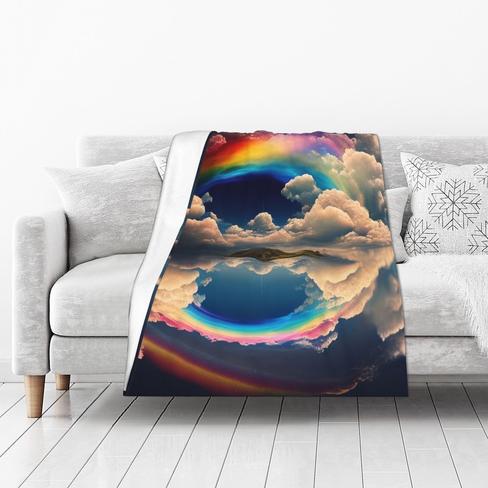 Colorful Horizon Blanket – Soft Comfort for All Seasons