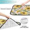 Water-Absorbent Dog Bowl Mat and Washable Pee Pads, 2-Pack, Sunflowers, Artichokes and Wildflowers view 4