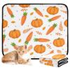 Washable Dog Crate Mats, Non-Slip, 61 x 91.4 cm + 91.4 x 106.7 cm, Orange Carrots and Fall Leaves, 2-Pack view 1