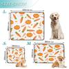 Washable Dog Crate Mats, Non-Slip, 61 x 91.4 cm + 91.4 x 106.7 cm, Orange Carrots and Fall Leaves, 2-Pack view 3