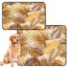 Washable Non-Slip Dog Training Pads for Cars, 20 x 24 in, Gold Tropical Botanical Leaf, 3-Pack view 2