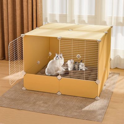 ZXFDMSWJ Indoor/Outdoor Modular Pet Playpen for Cats and Small Animals
