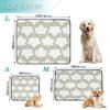 Water-Absorbing Dog Bowl Mat, Washable Pee Pads, Non-Slip Floor Mat, 20 x 24 in, Vintage Maple Leaf Geometric Pattern, 3-Pack view 3