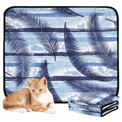 Washable Non-Slip Dog Pee Pads for Large Dogs, 61 x 91.4 cm + 91.4 x 106.7 cm, Jungle Coconut Palm Leaves, 2-Pack