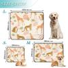 Dog Mat for Large Dogs, Washable, Non-Slip, for Sofa, 20 x 24 in, Giraffe and Leopard with Tropical Leaves, 3-Pack view 3