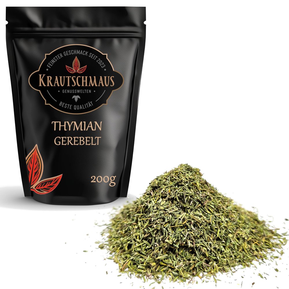 200 g Rubbed Thyme by Krautschmaus, Dried, Additive-Free