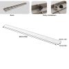 LYUCAYHQ Wheelchair Threshold Ramp, Curb Ramp for Electric Wheelchairs, Gray, 99 × 7 × 3 cm view 2