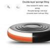 ZHOUXIAO Round Rolling Stool Ottoman Chair with Wheels, Adjustable Orange Salon Stool view 3