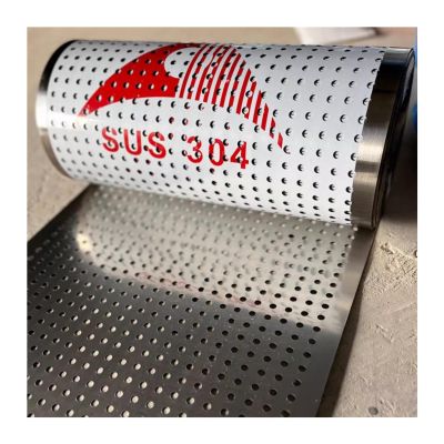 SXYKXYDL 304 Stainless Steel Perforated Sheet, 8 mm Round Holes, for Balcony and Garden Railings, 15.75 x 275.59 in