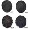 Natural-Looking Men's Afro-Wavy Hairpiece, 120% Indian Human Hair, #1B Black view 4