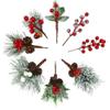 Mzshne Artificial Mini Pine Needles with Tiny Pine Cone Picks view 1