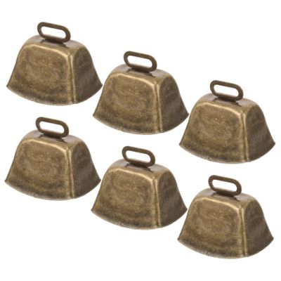 ifundom Vintage Copper Cow Bells, Coffee Color, 6 pcs