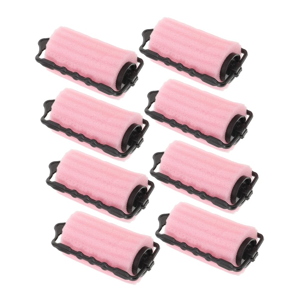 FRCOLOR 16-Piece Sponge Hair Curlers, Jumbo Foam Rollers, Pink Plastic