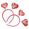 FRCOLOR 10-Piece Valentine's Day Love Heart Headbands for Women, Red Heart Photo Booth Props view 3