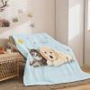 Fluffy Blue Personalized Animal-Print Blanket, Super Soft, Warm, 130 x 200 cm view 3