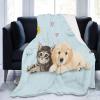 Fluffy Blue Personalized Animal-Print Blanket, Super Soft, Warm, 130 x 200 cm view 4