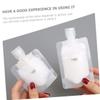 Healeved 2-Piece Refillable Squeeze Bottles for Travel, Leakproof Toiletry Containers for Lotion, Shampoo and Shower Gel with Labels view 3