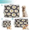 2-Pack Washable Non-Slip Dog Pee Pads, 24 x 36 in and 36 x 42 in, Gold Music Notes and Daisies view 3