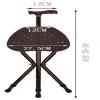 Folding Walking Stick Seat, Telescoping Tripod Cane Chair, Lightweight Height-Adjustable Mobility Aid for Seniors and People with Disabilities view 2
