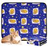 2-Pack Reusable Pet Training Pads, Dark Blue Cat Cartoon, 24 x 36 in + 36 x 42 in view 1
