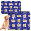 2-Pack Reusable Pet Training Pads, Dark Blue Cat Cartoon, 24 x 36 in + 36 x 42 in view 2