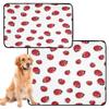 Washable Non-Slip Dog Pee Pads, 61 x 91.4 cm + 91.4 x 106.7 cm, Red and White Ladybug, 2-Pack view 2