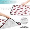 Washable Non-Slip Dog Pee Pads, 61 x 91.4 cm + 91.4 x 106.7 cm, Red and White Ladybug, 2-Pack view 4