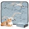 Washable, Non-Slip Reusable Dog Training Pads, 61 x 91.4 cm + 91.4 x 106.7 cm, White Flying Swans, 2-Pack view 1