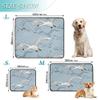 Washable, Non-Slip Reusable Dog Training Pads, 61 x 91.4 cm + 91.4 x 106.7 cm, White Flying Swans, 2-Pack view 3