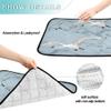 Washable, Non-Slip Reusable Dog Training Pads, 61 x 91.4 cm + 91.4 x 106.7 cm, White Flying Swans, 2-Pack view 4