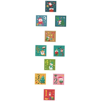 ibasenice 5-Sheet Christmas Hopscotch Floor Sticker Set for Kids' Rooms