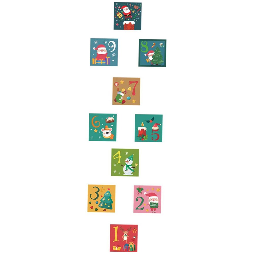 ibasenice 5-Sheet Christmas Hopscotch Floor Sticker Set for Kids' Rooms