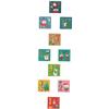 ibasenice 5-Sheet Christmas Hopscotch Floor Sticker Set for Kids' Rooms view 1