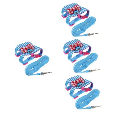 Supvox 4-Piece Denim Harness and Leash Set for Small Pets