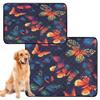 Washable Non-Slip Dog Training Pads, 20 x 24 in, Dark Green, Flying Butterflies, 3-Pack view 2