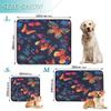 Washable Non-Slip Dog Training Pads, 20 x 24 in, Dark Green, Flying Butterflies, 3-Pack view 3