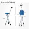 YQZQXWA Walking Cane for Older Adults, Foldable Tripod Cane, Multifunctional Retractable Triangular Stool Crutch Innovate view 2