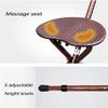 YQZQXWA Walking Cane for Older Adults, Foldable Tripod Cane, Multifunctional Retractable Triangular Stool Crutch Innovate view 4